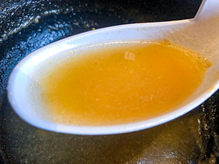札幌海老麺舎 金沢銭五店 アツアツスープを割りスープで割ったもの