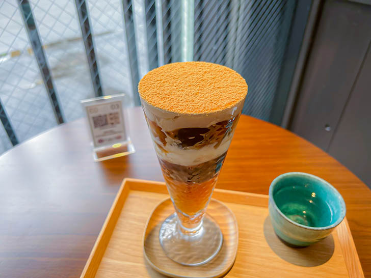cafe甘 加賀棒茶ときな粉のパフェ