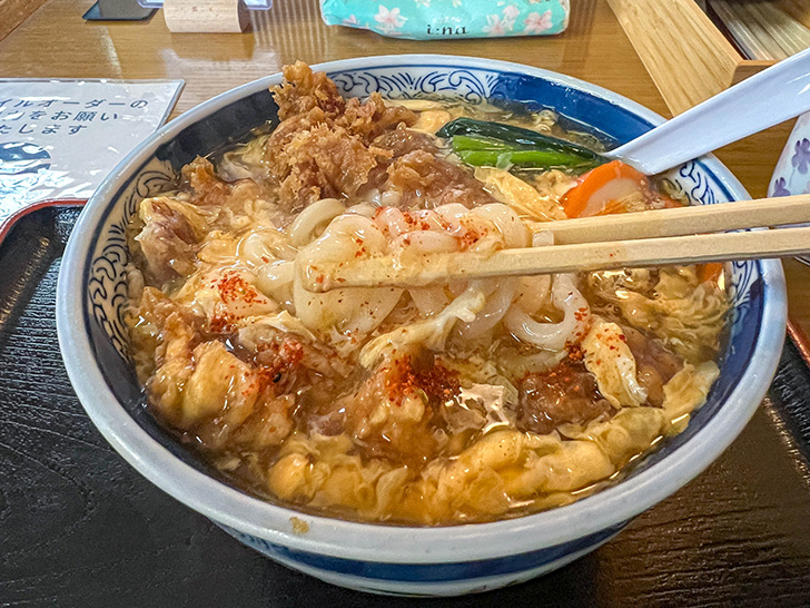 うどんそば 天一屋 チキンかきたまうどん